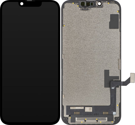 Display com Touchscreen JK para Apple iPhone 16e, com Moldura, Versão LCD In-Cell IC Móvel, Preto