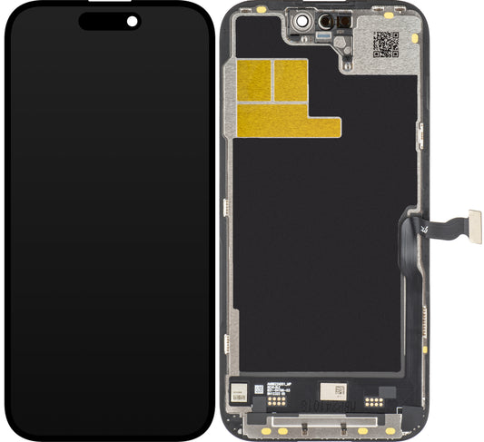 Ecrã tátil JK para Apple iPhone 14 Pro, com moldura, LCD In-Cell IC móvel, preto 