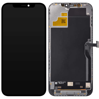 Ecrã tátil JK para Apple iPhone 12 Pro Max, com moldura, versão LCD In-Cell, preto