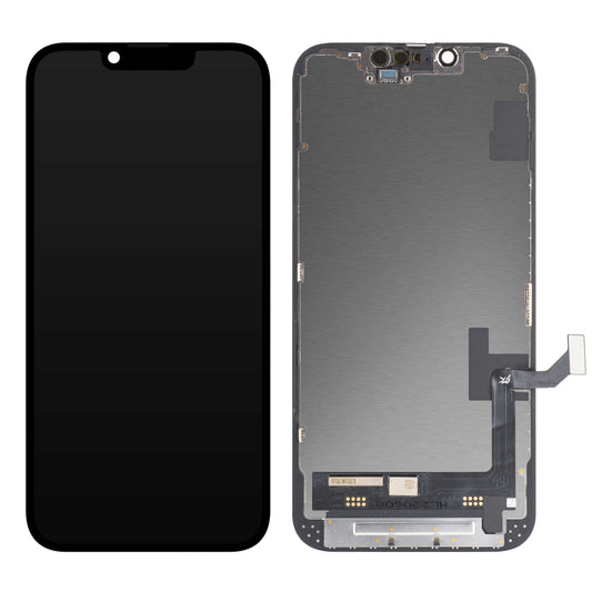 Ecrã tátil JK para Apple iPhone 14, com moldura, versão LCD In-Cell, preto 