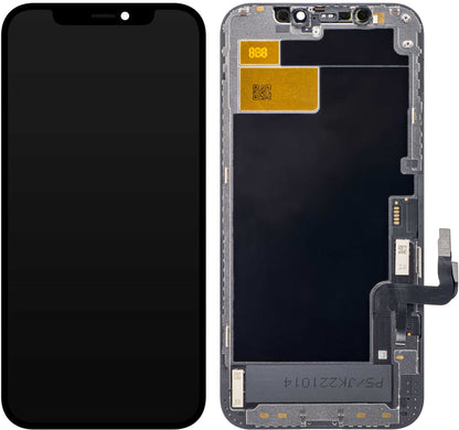 Display com Touchscreen JK para Apple iPhone 12 / 12 Pro, com Moldura, Versão LCD In-Cell IC Movable, Preto