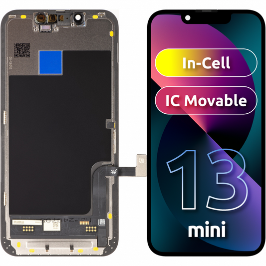 Ecrã tátil JK para Apple iPhone 13 mini, com moldura, versão LCD In-Cell, preto 