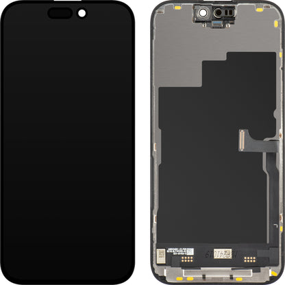 Display com Touchscreen JK para Apple iPhone 15 Pro, com Moldura, Versão LCD In-Cell IC Móvel, Preto