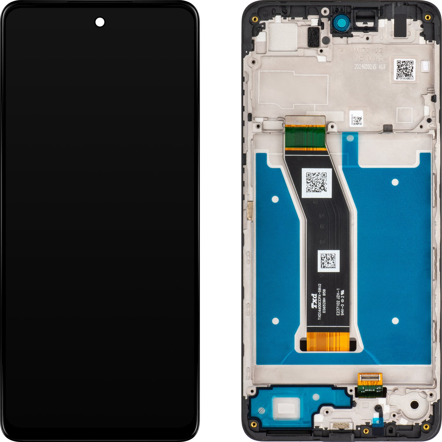 Ecrã tátil Motorola Moto G04, com moldura, preto, Service Pack 5D68C23890 