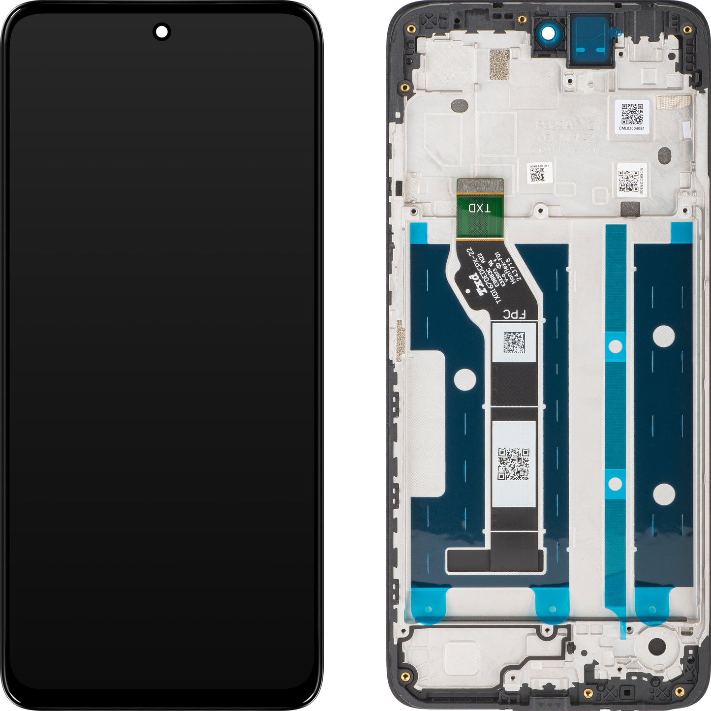 Motorola Moto E15 / G05 Ecrã tátil com moldura, preto, Service Pack 5D68C29300 