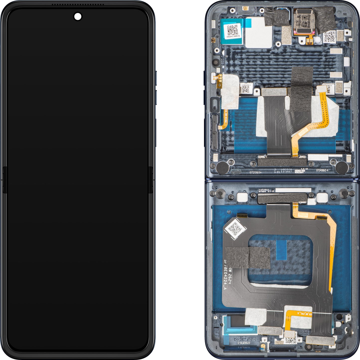 Display com Touchscreen Motorola Razr+ 2025 / Razr+ 2024 / Razr 50 Ultra, com Moldura, Sub Inner, Azul Marinho (Navy Blazer), Service Pack 5D68C24698