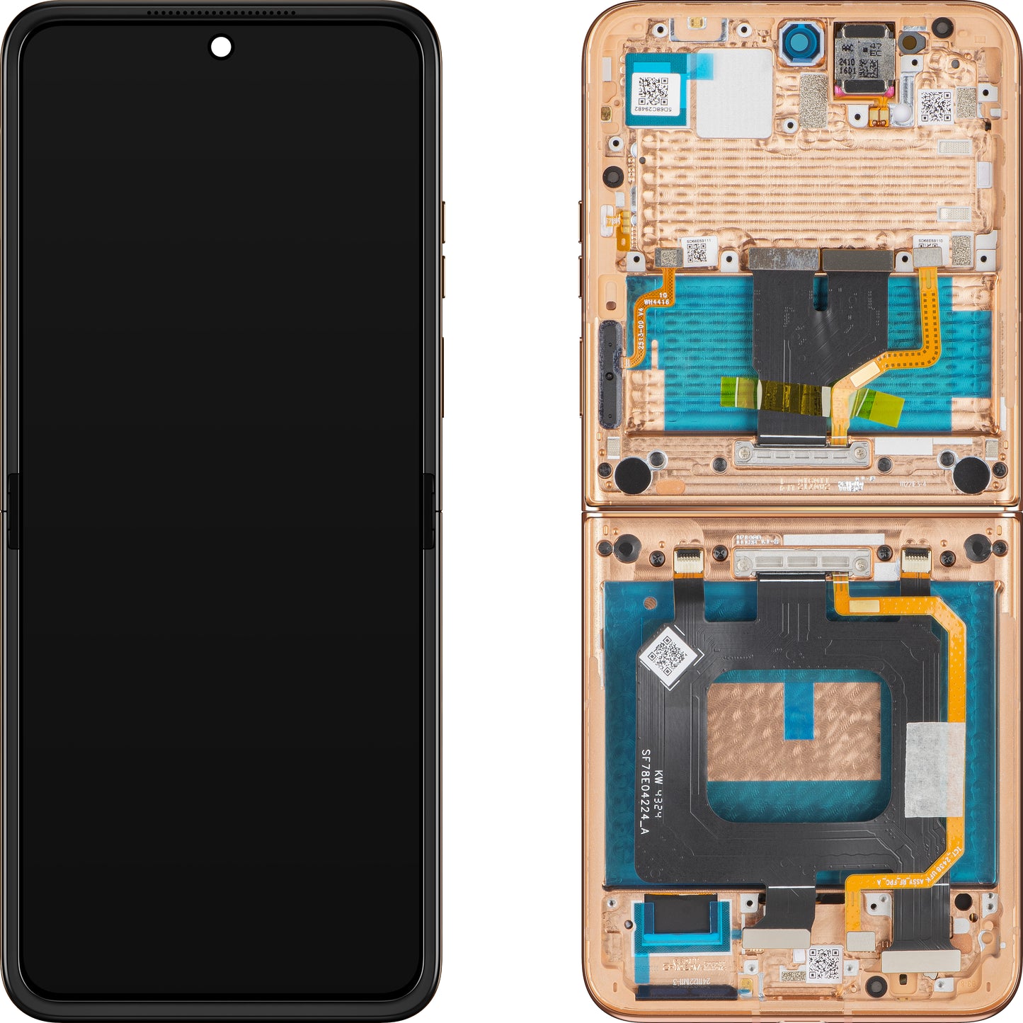 Display com Touchscreen Motorola Razr+ 2025 / Razr+ 2024 / Razr 50 Ultra, com Moldura, Sub Inner, Marrom (Mocha Mousse), Service Pack 5D68C29482