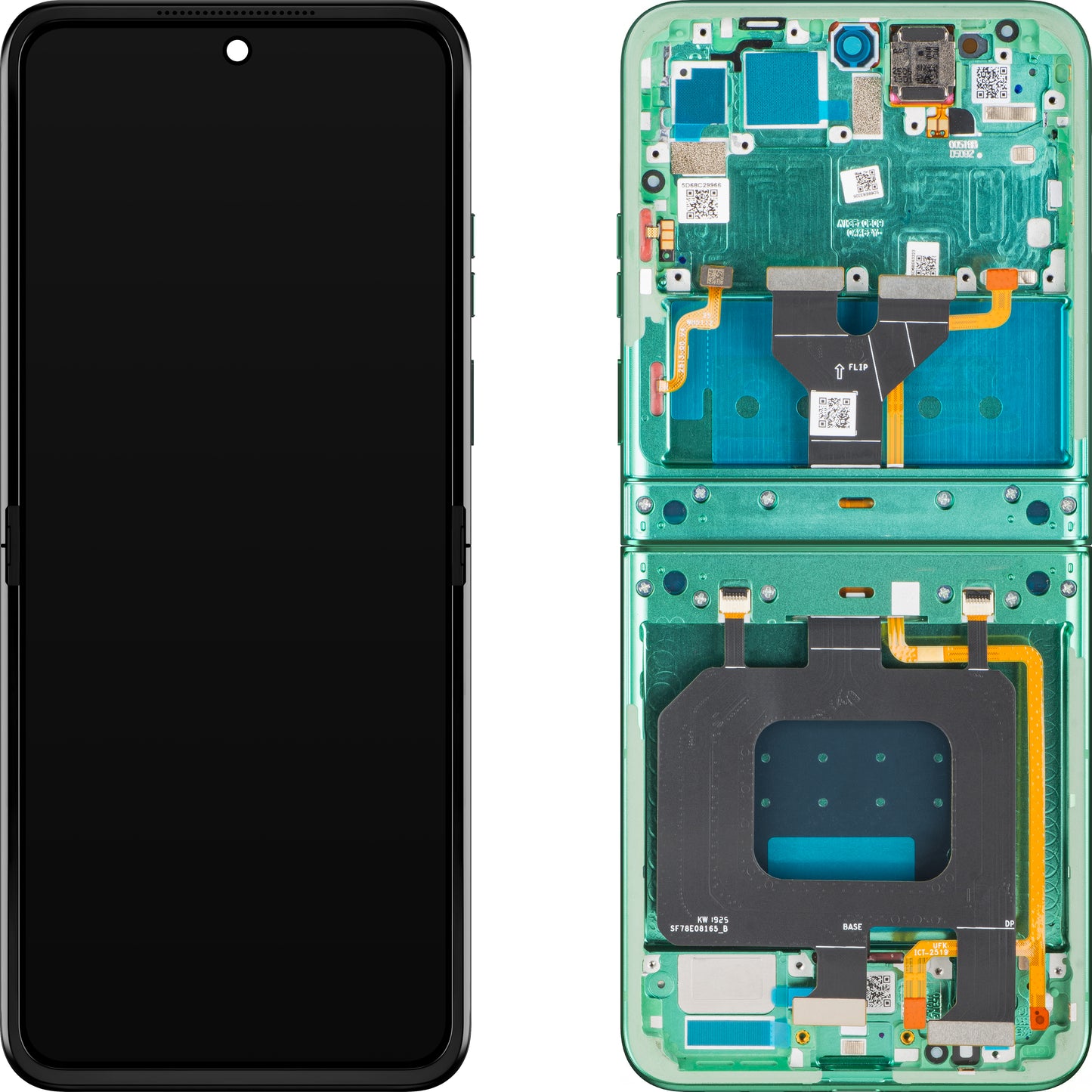 Display com Touchscreen Motorola Razr 2025 / Razr 60, com Moldura, Sub Inner, Verde (Spring Bud), Service Pack 5D68C29966