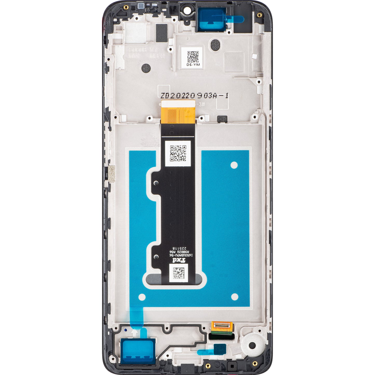 Ecrã tátil Motorola Moto E22i / E22, com moldura, preto, Service Pack 5D68C21594 