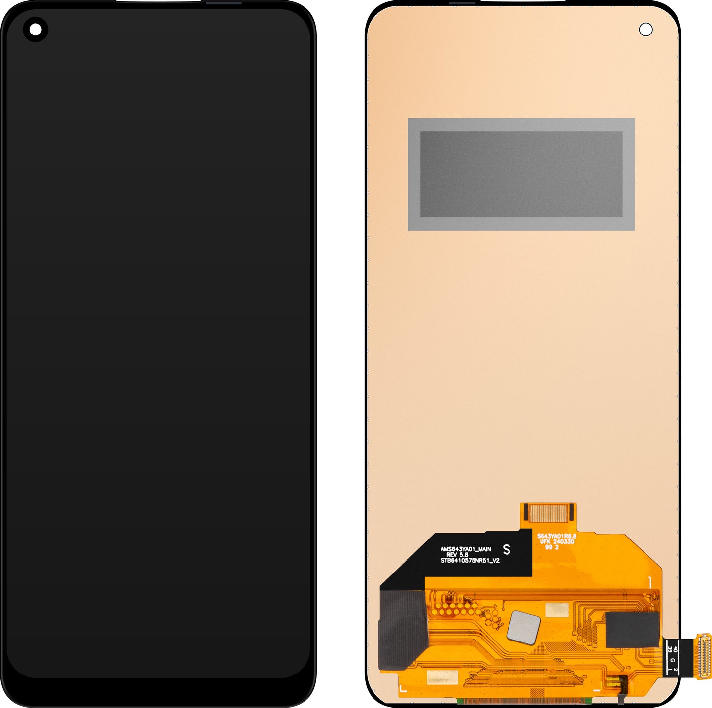 Display com Touchscreen MP compatível com Oppo Find X3 Lite / K9 / Reno5 5G