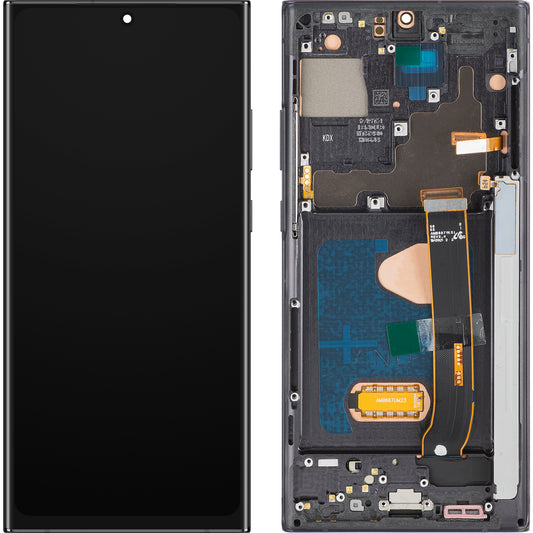 Display com Touchscreen MP compatível com Samsung Galaxy Note 20 Ultra N985, com Moldura, Versão OLED, Preto