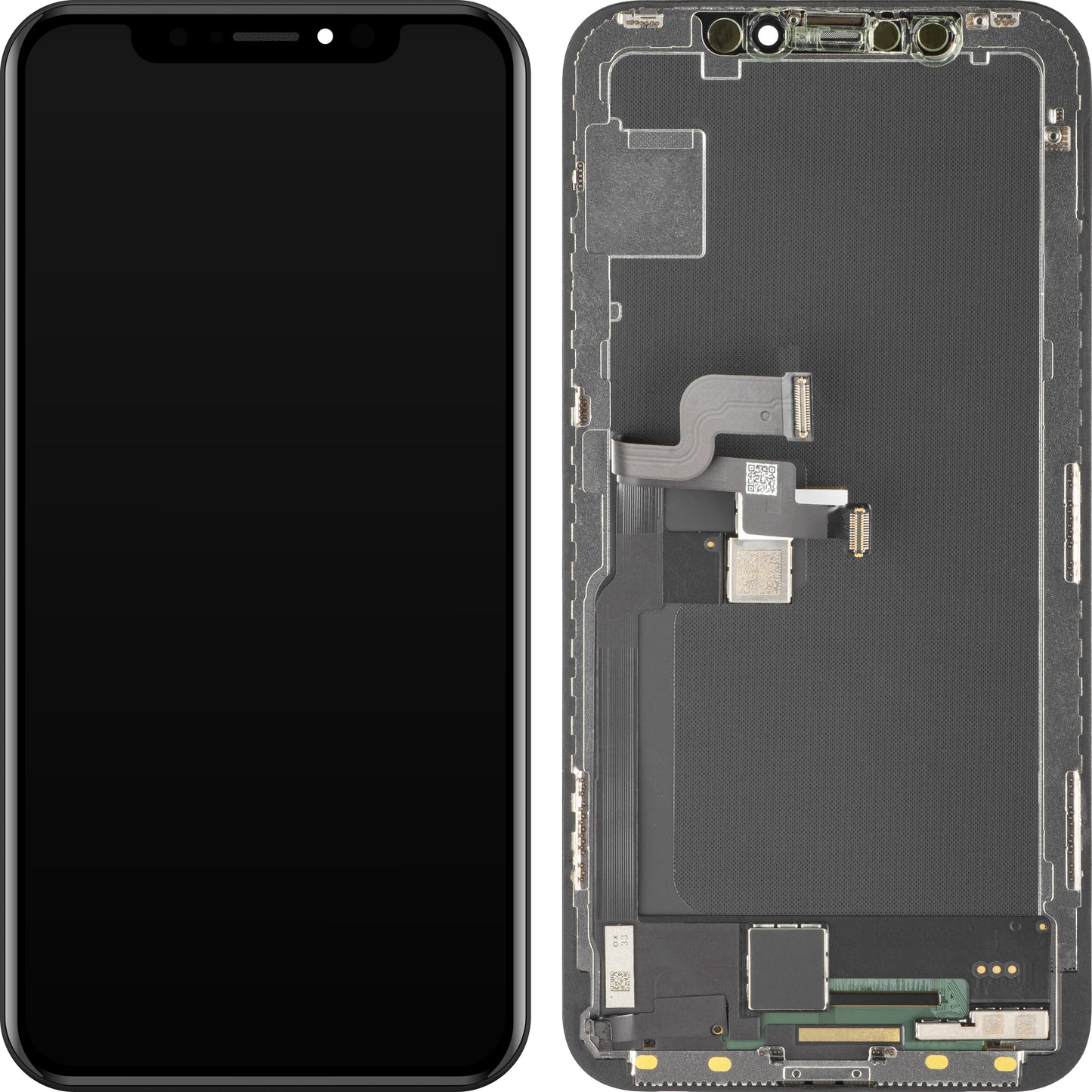 MP Touchscreen Display compatible with Apple iPhone X, with Frame, Soft OLED FHD Version, Black