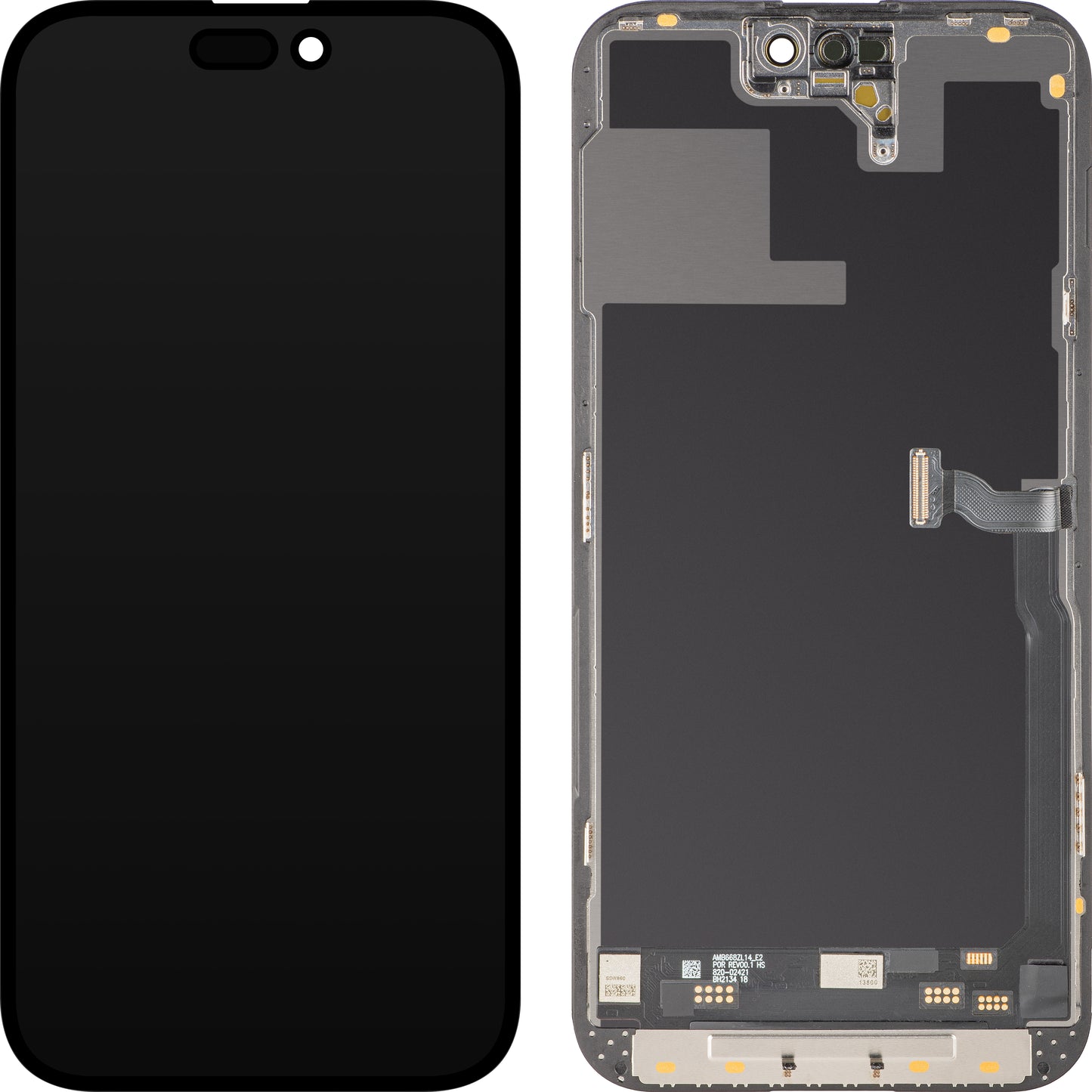 MP Touchscreen Display compatible with Apple iPhone 14 Pro Max, with Frame, Soft OLED IC Movable 120Hz FHD Version, Black