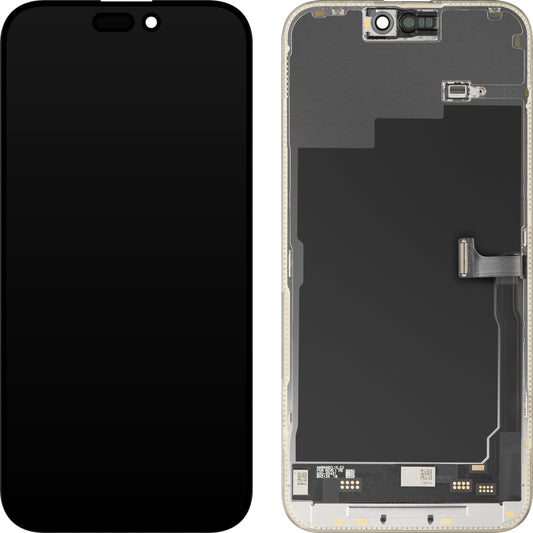MP Touchscreen Display compatible with Apple iPhone 15 Pro Max, with Frame, Soft OLED IC Movable 120Hz FHD Version, Black