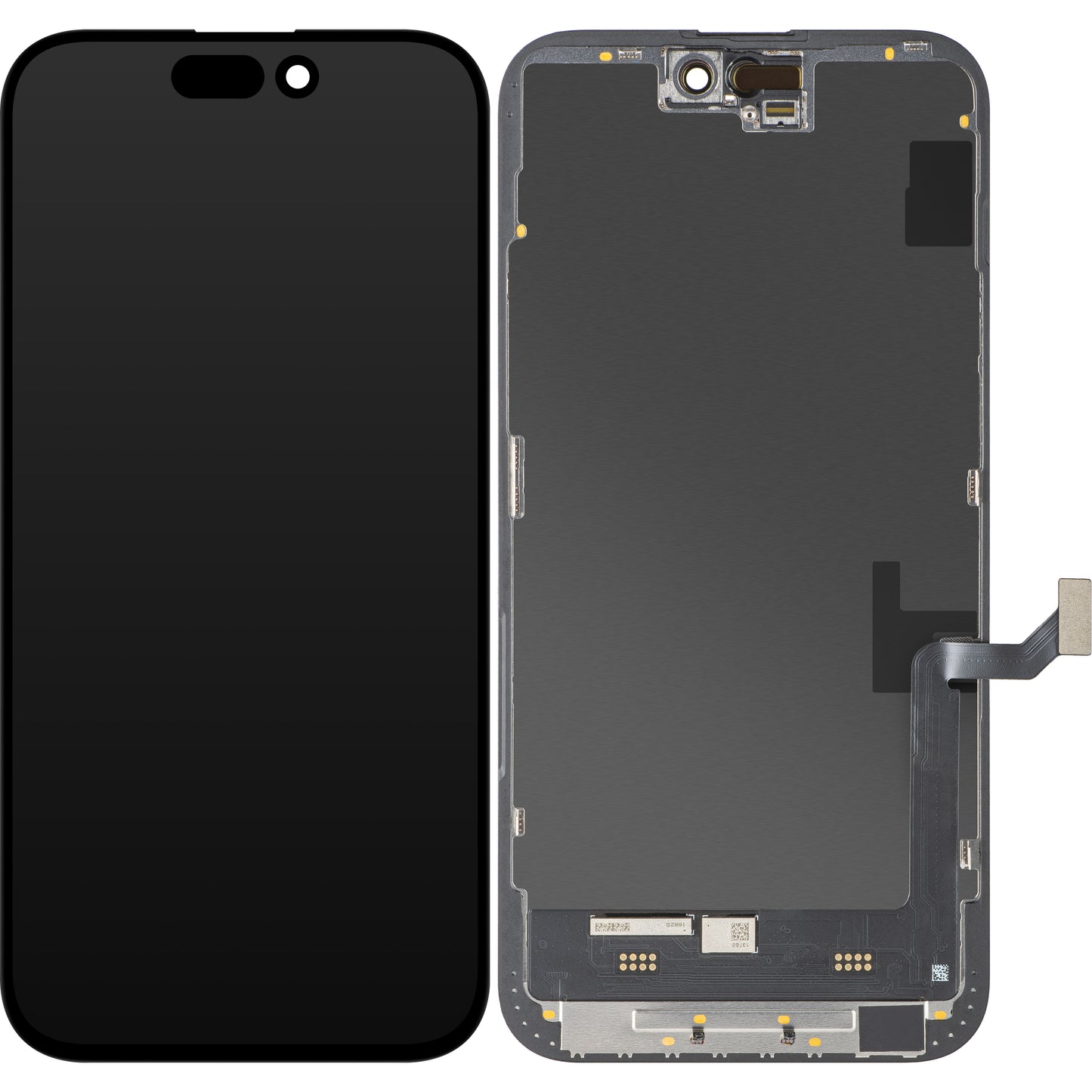 Display com Touchscreen MP compatível com Apple iPhone 15 Plus, com Moldura, Versão Soft OLED FHD IC Movable, Preto