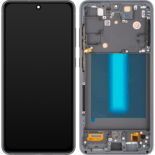 Display com Touchscreen MP compatível com Samsung Galaxy S21 FE 5G G990, com Moldura, Versão OLED, Preto