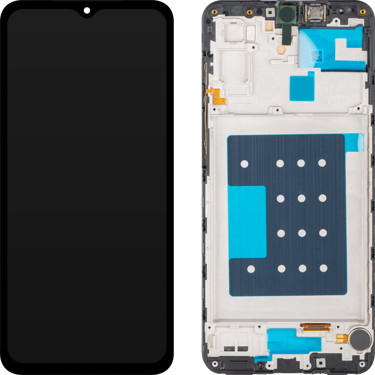 Display com Touchscreen MP compatível com Samsung Galaxy A17 5G, com Moldura, Preto