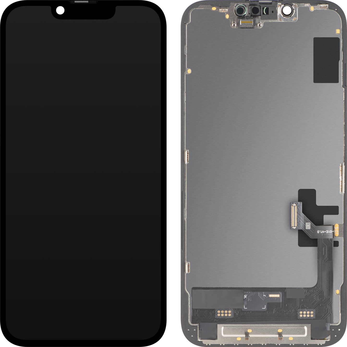 Ecrã com Touchscreen MP compatível com Apple iPhone 17e / 16e, com Moldura, Versão Soft OLED FHD 120Hz IC Movable, Preto