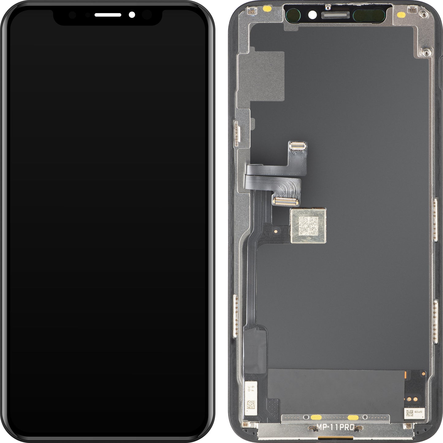 Ecrã com Touchscreen MP compatível com Apple iPhone 11 Pro, com Moldura, Versão OLED FHD IC Movable, Preto