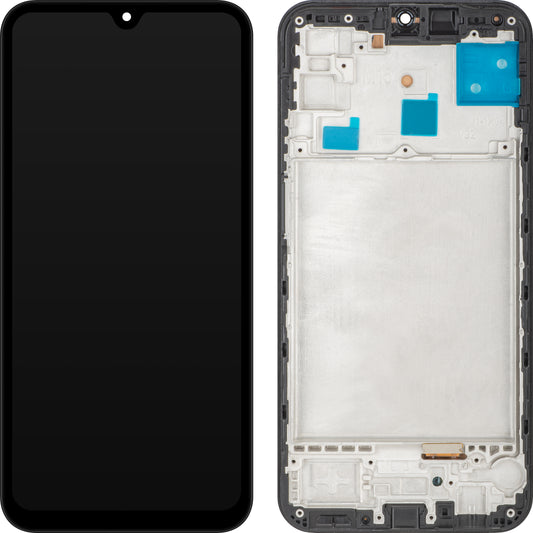 Ecrã com Touchscreen MP compatível com Samsung Galaxy M15, com Moldura, Preto