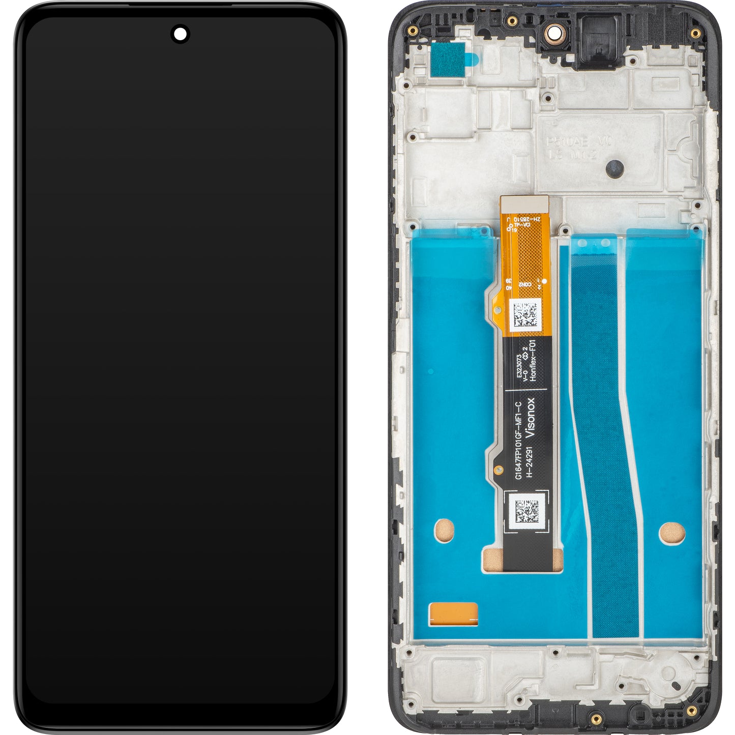 MP Touchscreen Display compatible with Motorola Moto G42, with Frame, Black