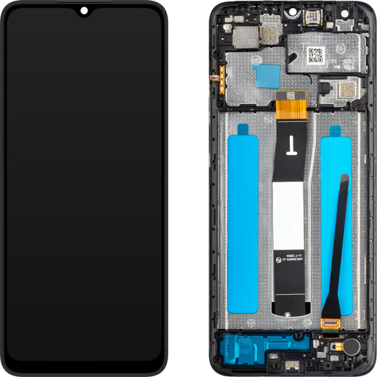 Ecrã com Touchscreen MP compatível com Xiaomi Redmi 12C, com Moldura, Preto, Swap