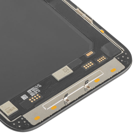 Display com Touchscreen MP compatível com Apple iPhone 14 Pro Max, com Moldura, Versão Soft OLED IC Movable 120Hz FHD, Preto