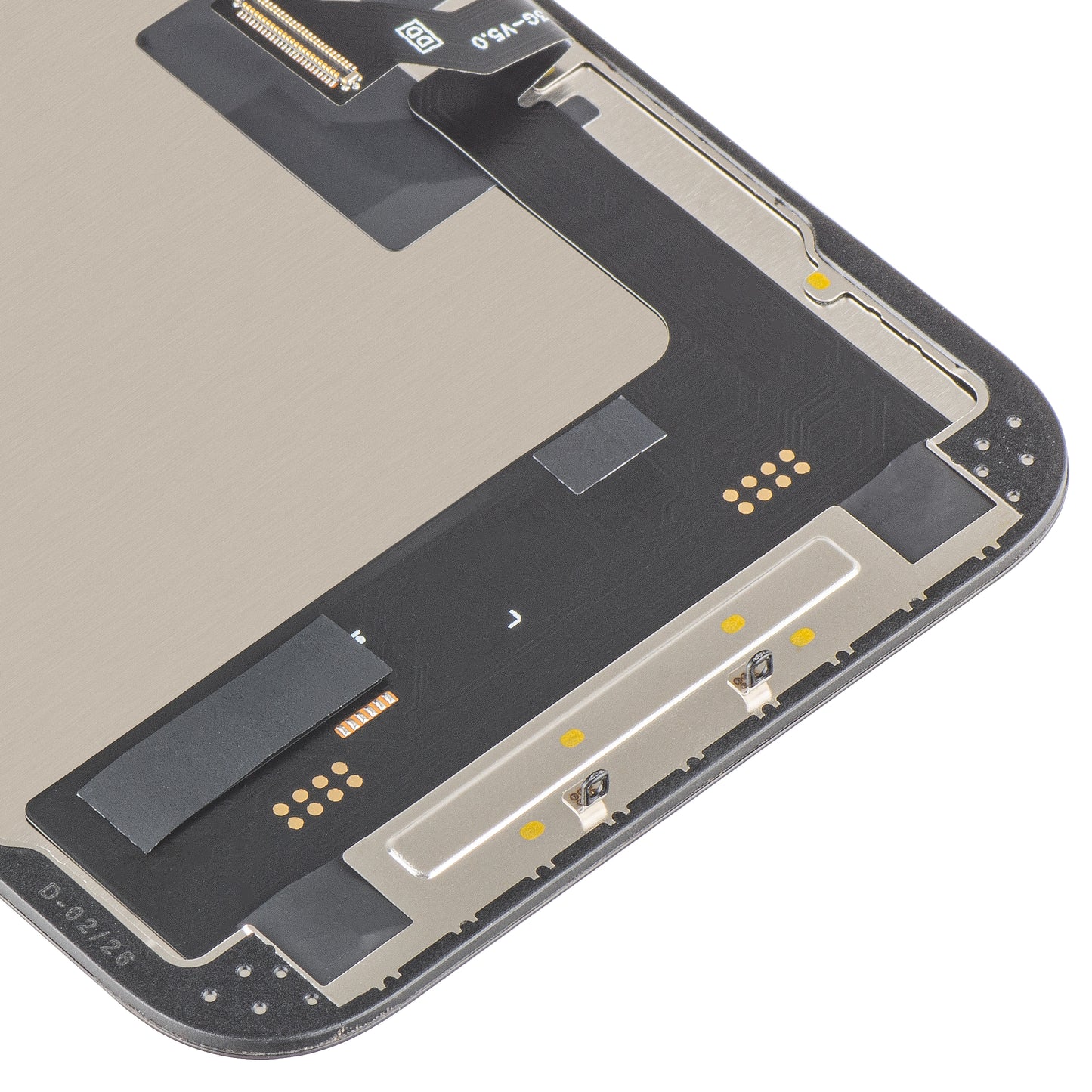 Display com Touchscreen MP compatível com Apple iPhone 14, com Moldura, Versão Soft OLED FHD 120Hz IC Móvel, Preto
