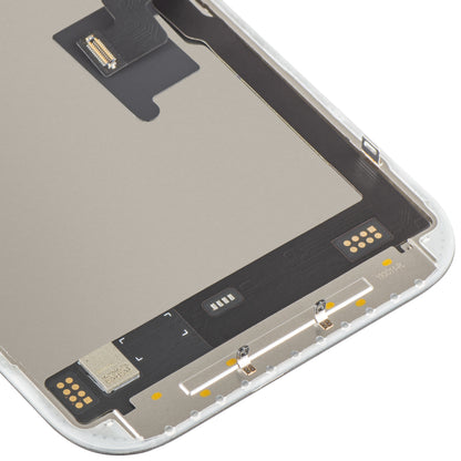Display com Touchscreen MP compatível com Apple iPhone 16 Pro, com Moldura, Versão Soft OLED FHD 120Hz IC Móvel, Preto
