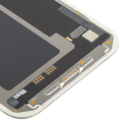 Ecrã com ecrã tátil MP compatível com Apple iPhone 17 Pro Max, com Moldura, Versão Soft OLED FHD IC Movable, Preto