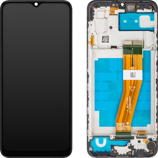 Display cu Touchscreen MP compatibil cu Samsung Galaxy A03 A035, cu Rama, Versiune G, Negru