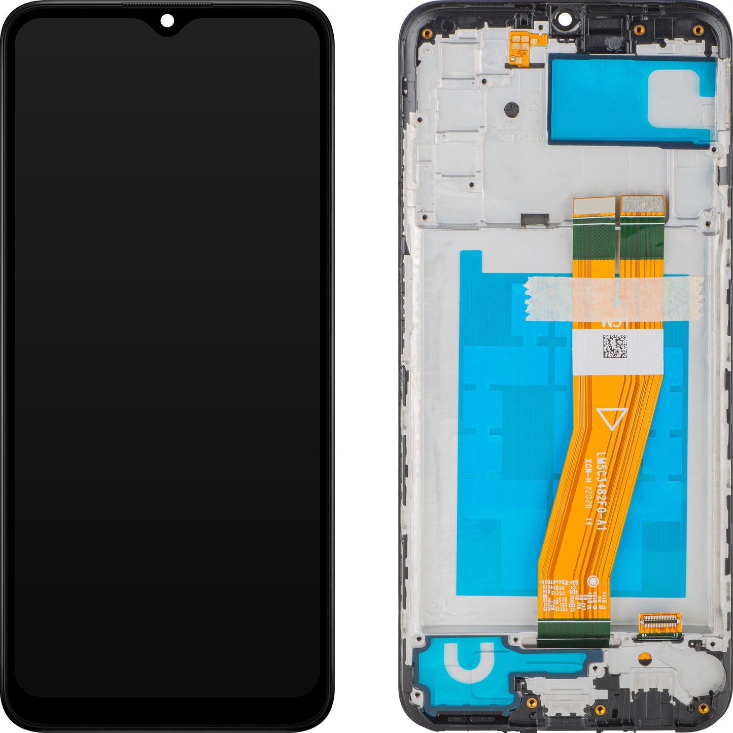 Display com Touchscreen MP compatível com Samsung Galaxy A03s A037, com Moldura, Versão F, Preto