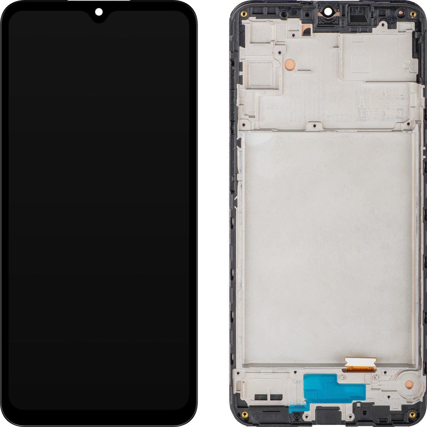 Display com Touchscreen MP compatível com Samsung Galaxy A16 4G A165, com Moldura, Preto.