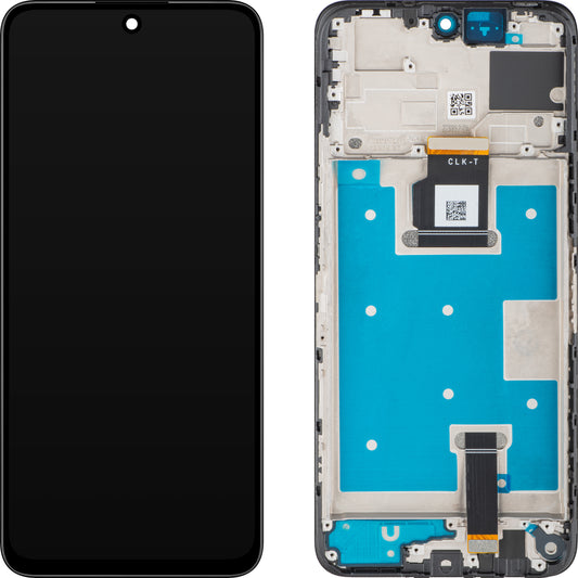 Display com Touchscreen MP compatível com Honor 90 Smart / X7b 4G, com Moldura, Preto