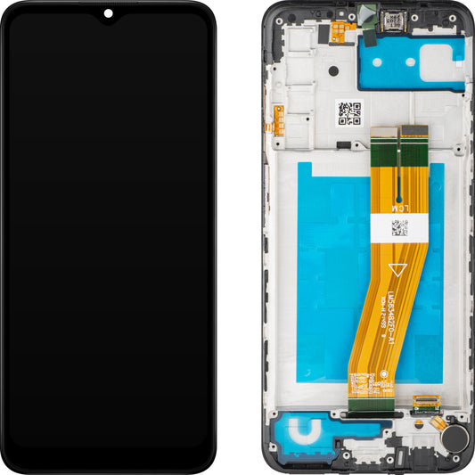 Ecrã tátil MP com ecrã tátil compatível com Samsung Galaxy A03s A037, com moldura, versão F, preto 