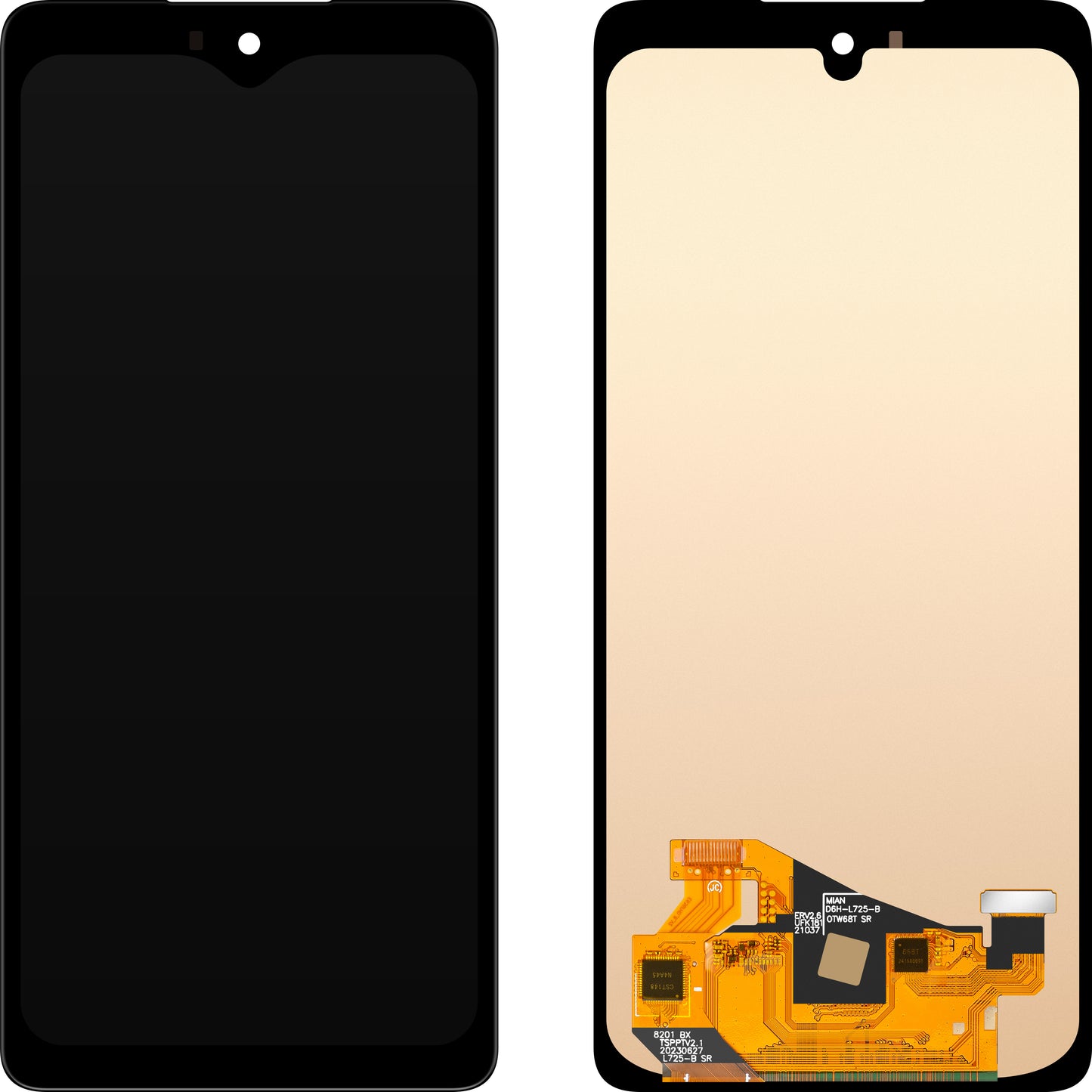 Display com Touchscreen MP compatível com Samsung Galaxy A72 A725 / A72 5G A726, Versão OLED