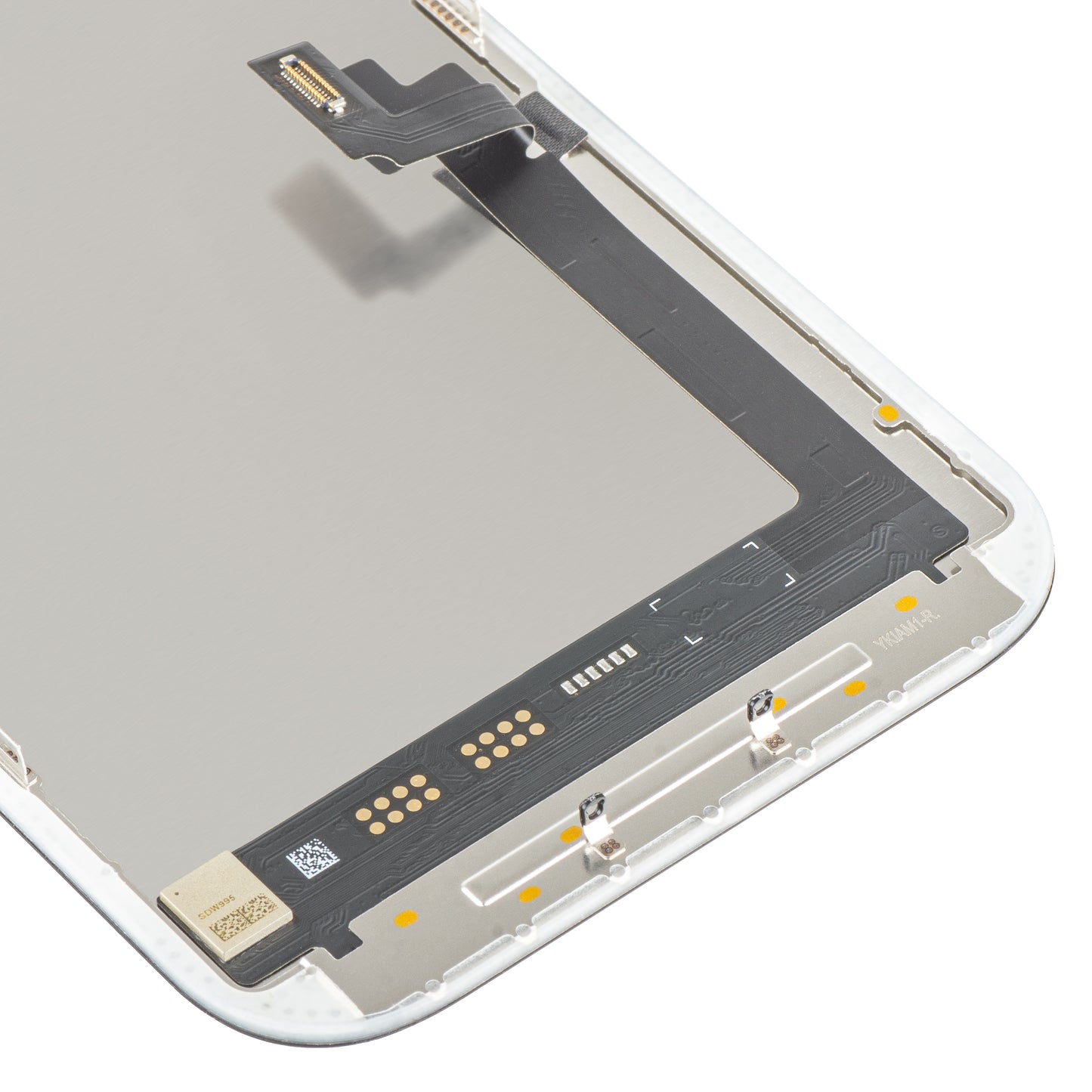 Ecrã com ecrã tátil MP compatível com Apple iPhone 17, com Moldura, Versão Soft OLED FHD 120Hz IC Movable, Preto