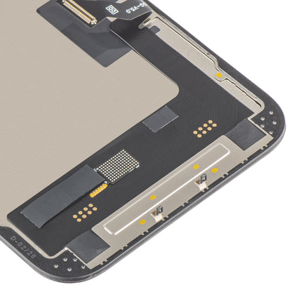 Display com Touchscreen MP compatível com Apple iPhone 14, com Moldura, Versão Soft OLED FHD 120Hz IC Móvel, Preto