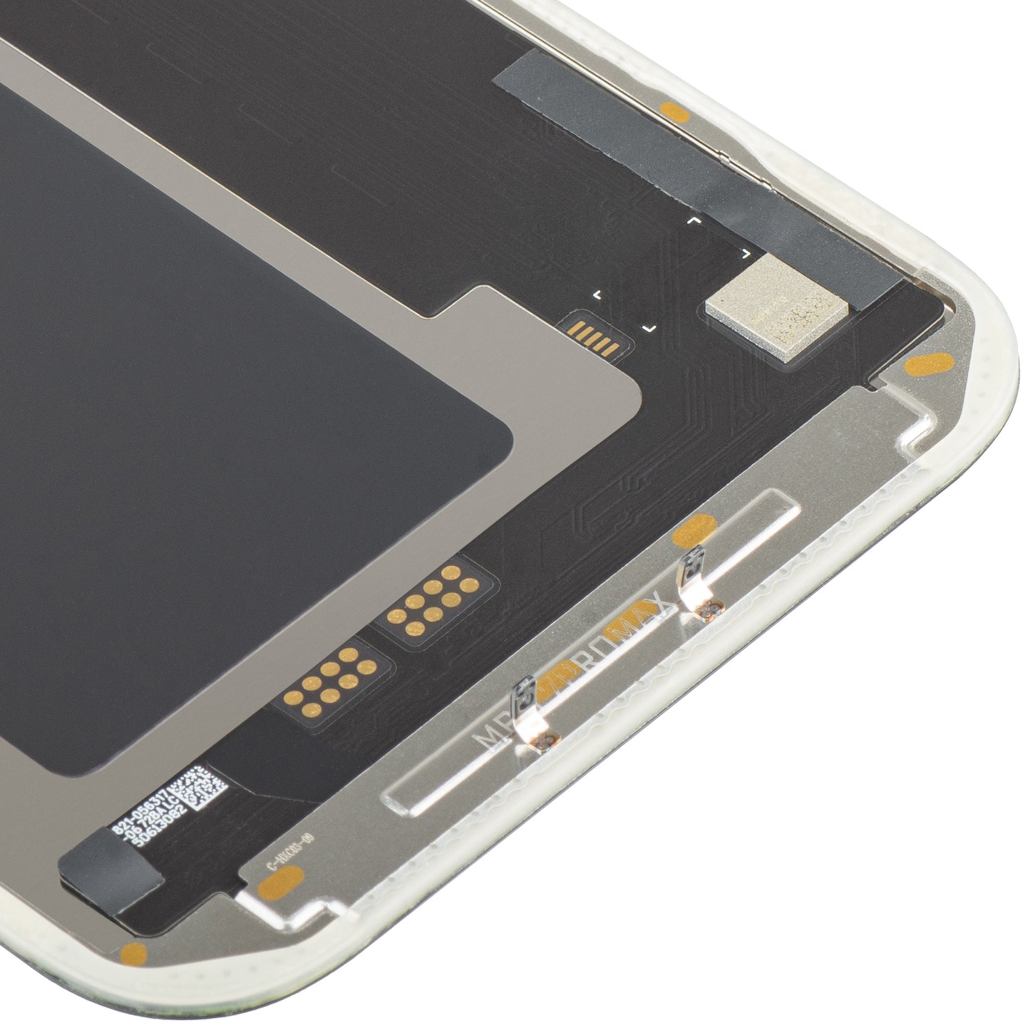 Ecrã com ecrã tátil MP compatível com Apple iPhone 17 Pro Max, com Moldura, Versão Soft OLED FHD IC Movable, Preto