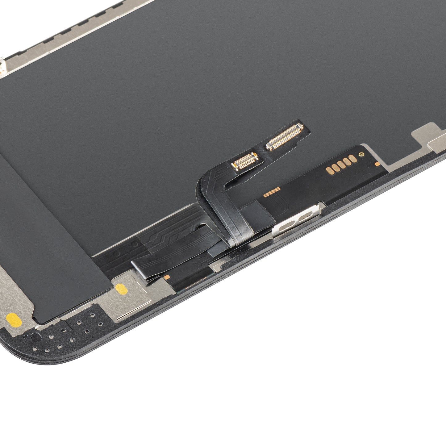 Ecrã com Touchscreen MP compatível com Apple iPhone 12 / 12 Pro, com Moldura, Versão OLED FHD IC Movable, Preto