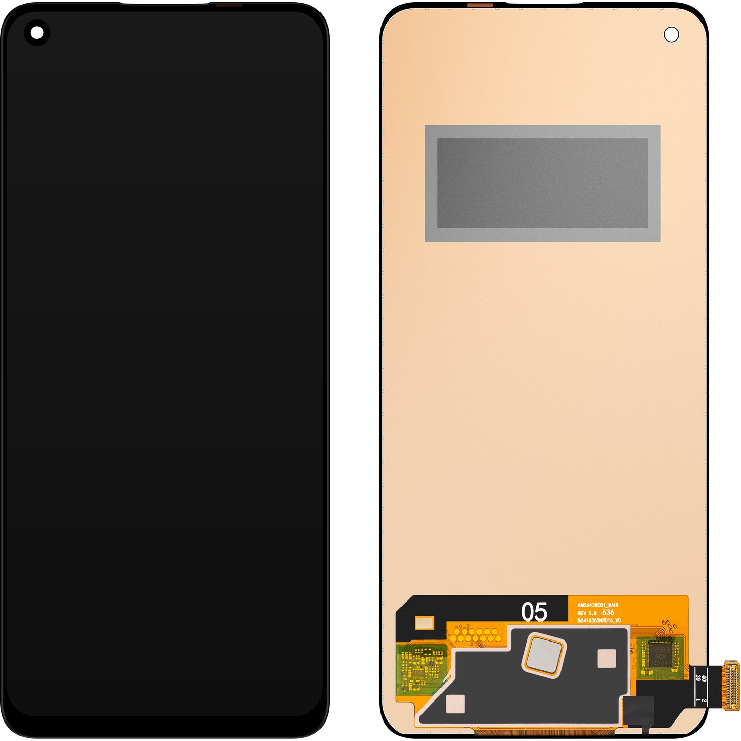 Display com Touchscreen MP compatível com Oppo Find X3 Lite / K9 / Reno5 5G