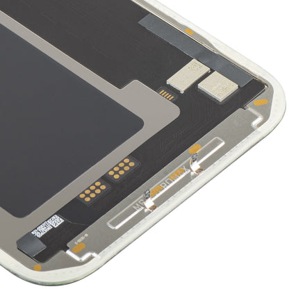 Ecrã com ecrã tátil MP compatível com Apple iPhone 17 Pro Max, com Moldura, Versão Soft OLED FHD IC Movable, Preto
