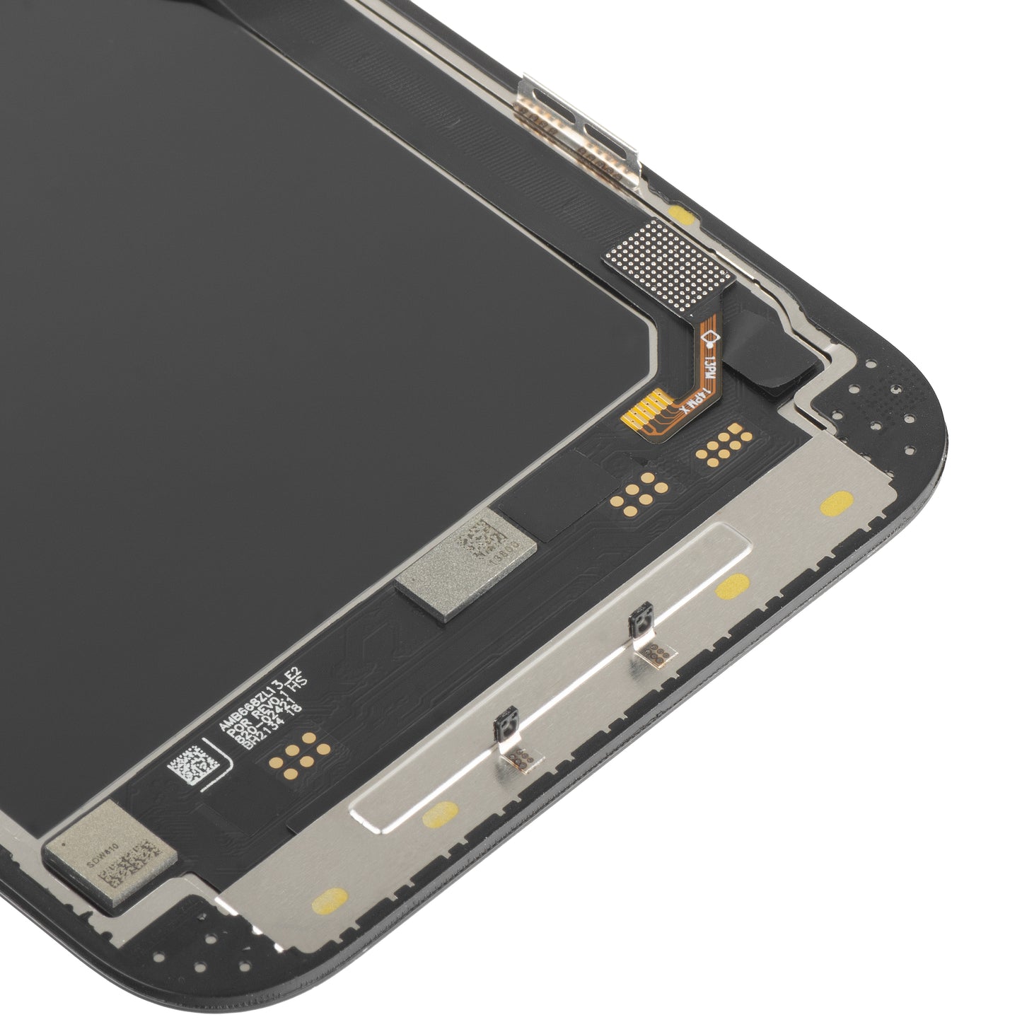 Display com Touchscreen MP compatível com Apple iPhone 13 Pro Max, com Moldura, Versão Soft OLED IC Movable 120Hz FHD, Preto