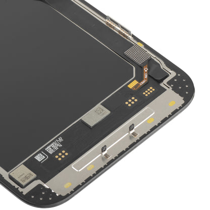 Display com Touchscreen MP compatível com Apple iPhone 13 Pro Max, com Moldura, Versão Soft OLED IC Movable 120Hz FHD, Preto