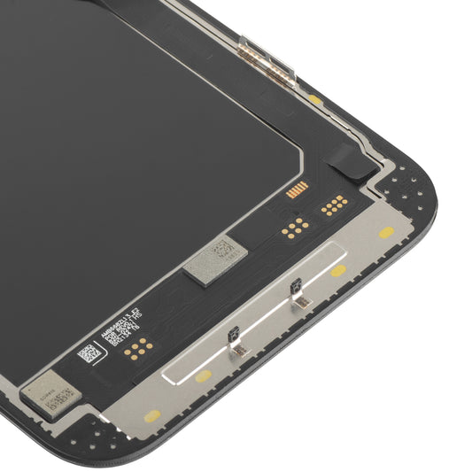 Display com Touchscreen MP compatível com Apple iPhone 13 Pro Max, com Moldura, Versão Soft OLED IC Movable 120Hz FHD, Preto