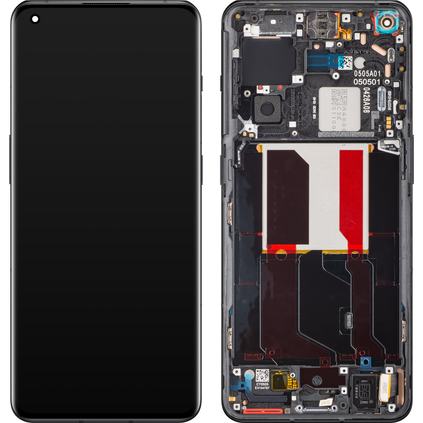 OnePlus 10 Pro Ecrã tátil OnePlus 10 Pro, com moldura, preto (preto vulcânico), Service Pack 4110005