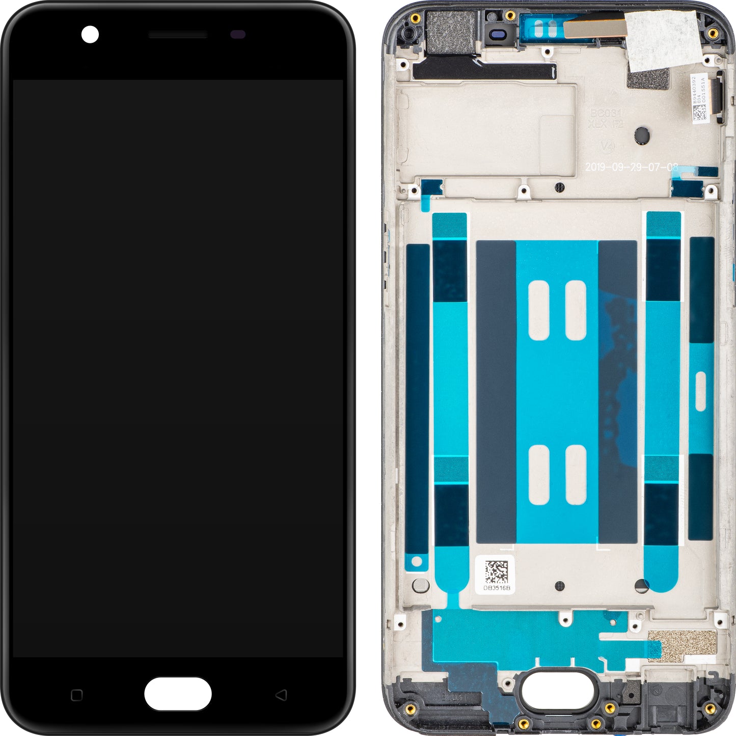 Display com Touchscreen Oppo A57 (2016), com Moldura, Preto, Service Pack 4900958