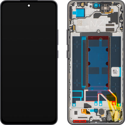 Display com Touchscreen Oppo Reno13 FS 5G / Reno13 F, com Moldura, Cinzento (Graphite Grey), Service Pack 621029000449
