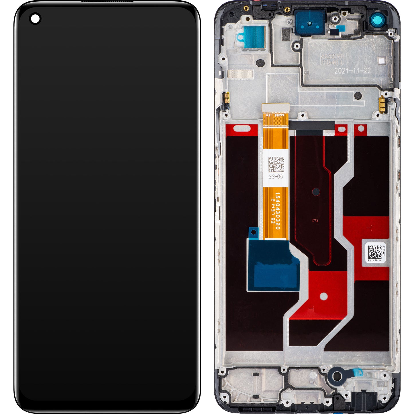 Ecrã tátil Realme 9i, com moldura, preto, Service Pack 4909568