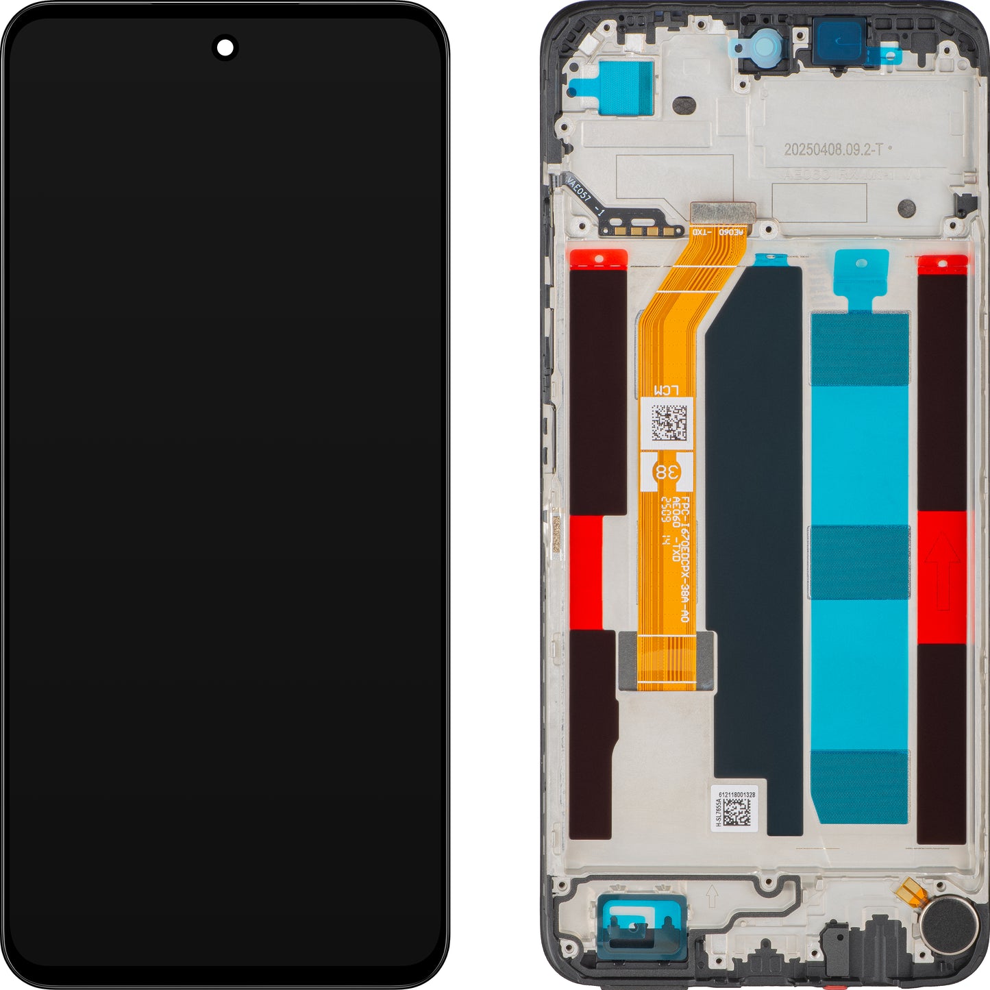 Display com Touchscreen Realme C71, com Moldura, Preto, Service Pack 621029000577